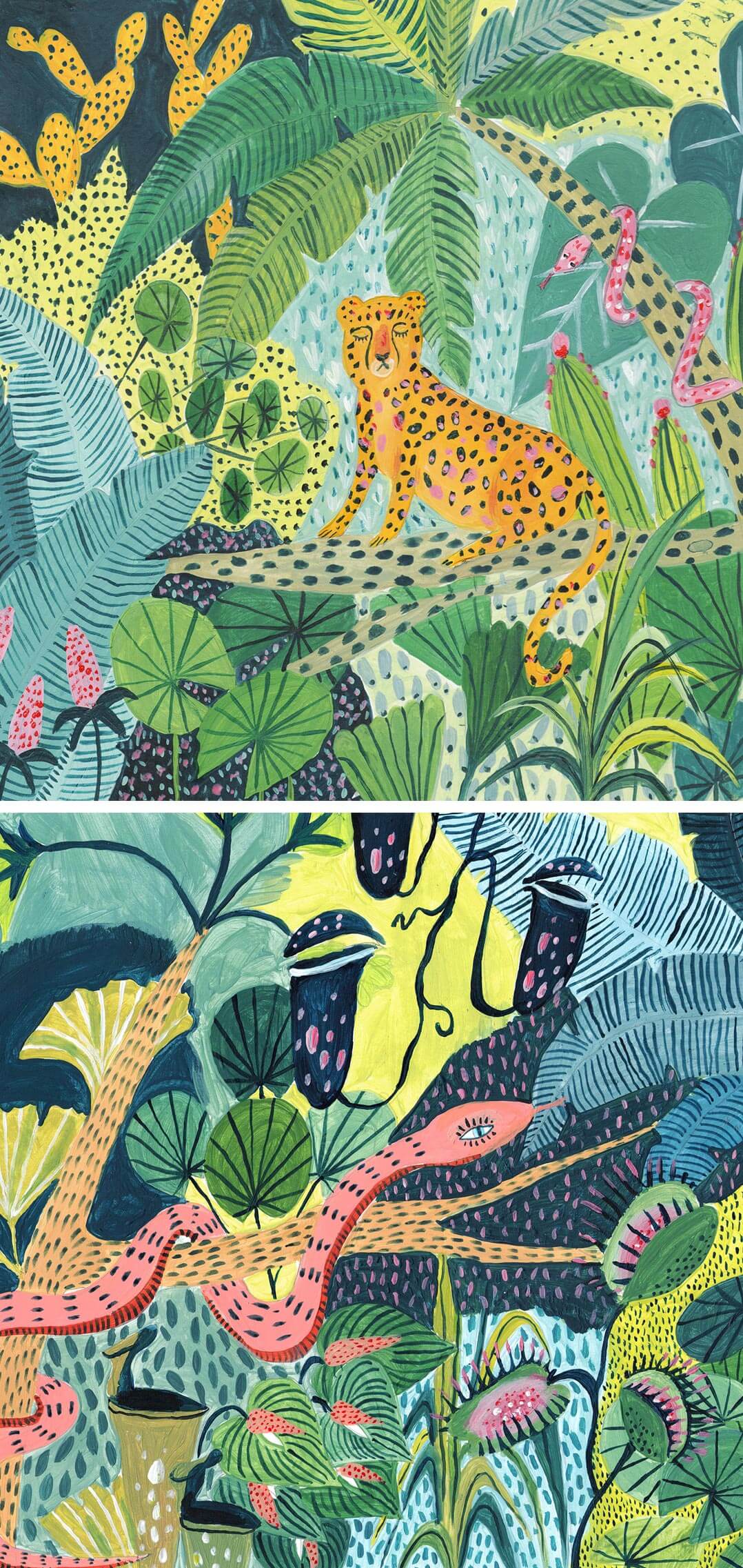 You ll Want to Get Lost in These Colorful Jungle Illustrations
