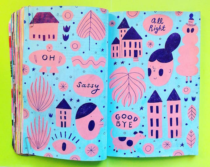 Molly Egan upcycled sketchbook