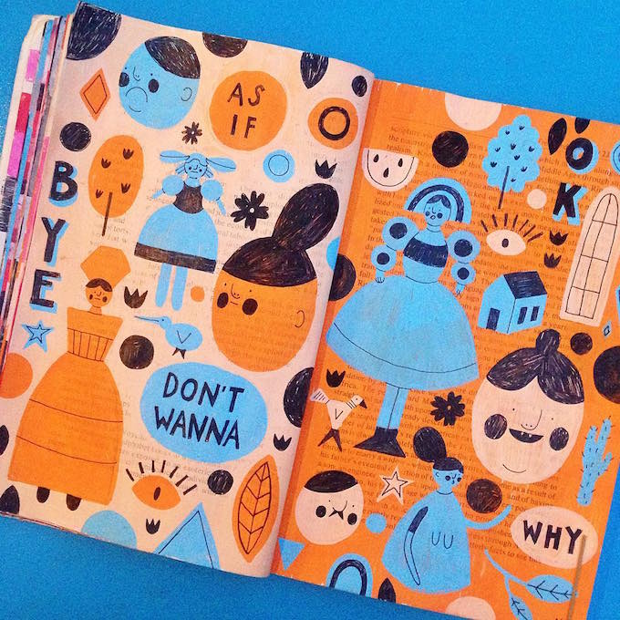 Molly Egan upcycled sketchbook