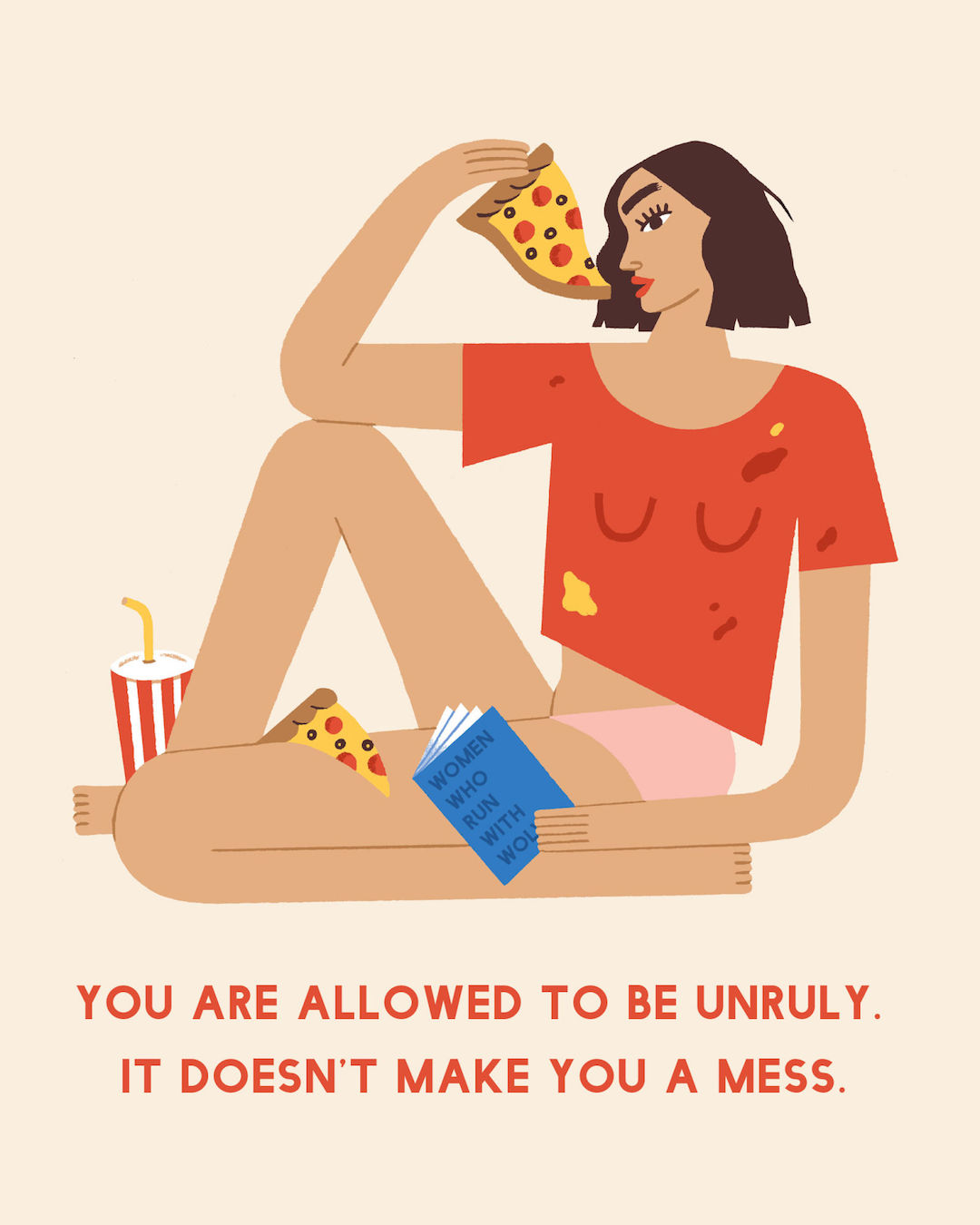 Illustration by Noa Snir, daily affirmations by Amy Rose Spiegel