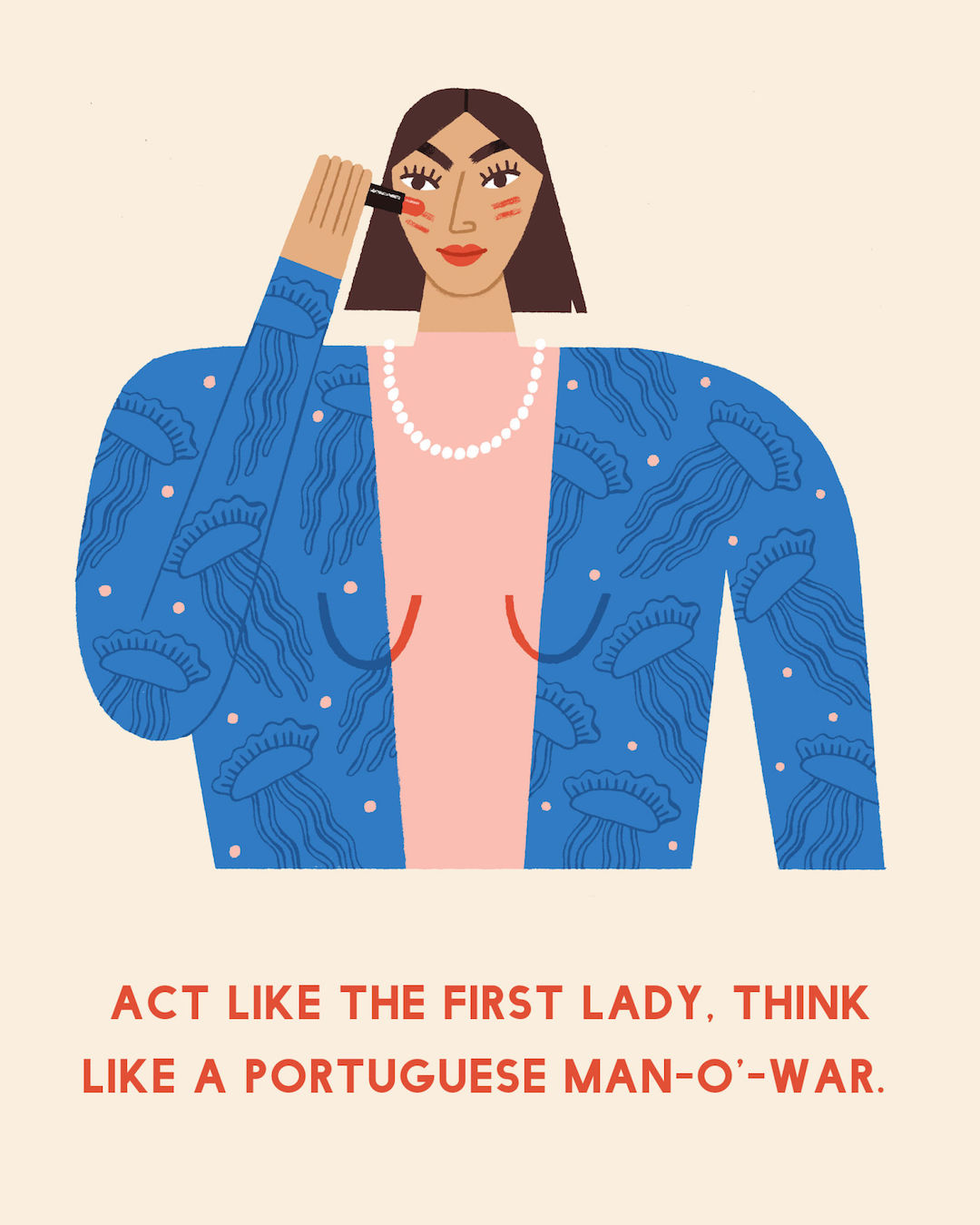 Illustration by Noa Snir, daily affirmations by Amy Rose Spiegel