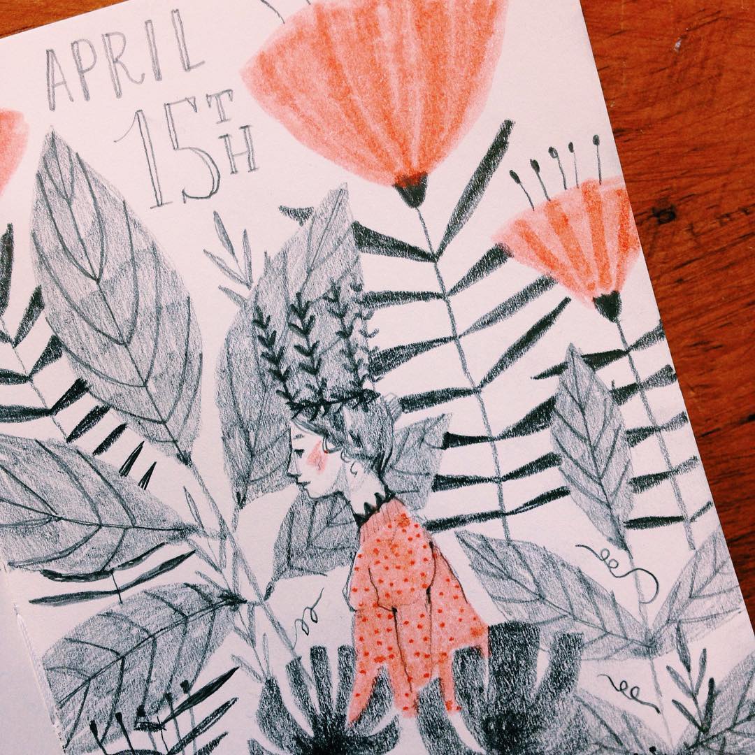 Illustrated sketchbook of Abigail Halpin