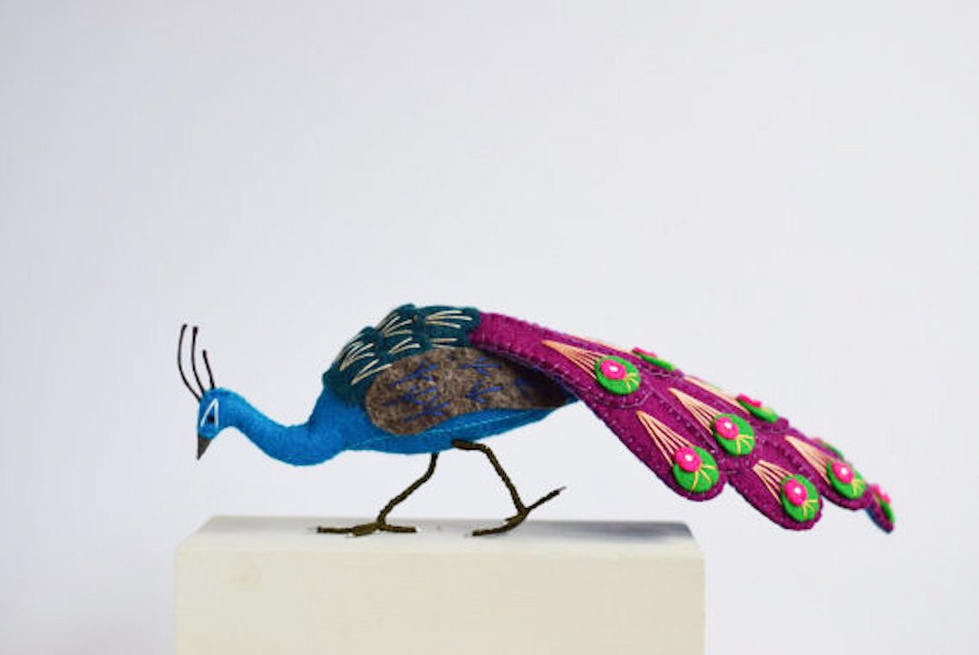 Jill Ffrench felt bird sculptures