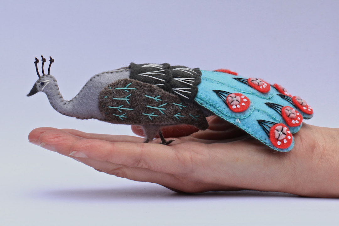 Jill Ffrench felt bird sculptures