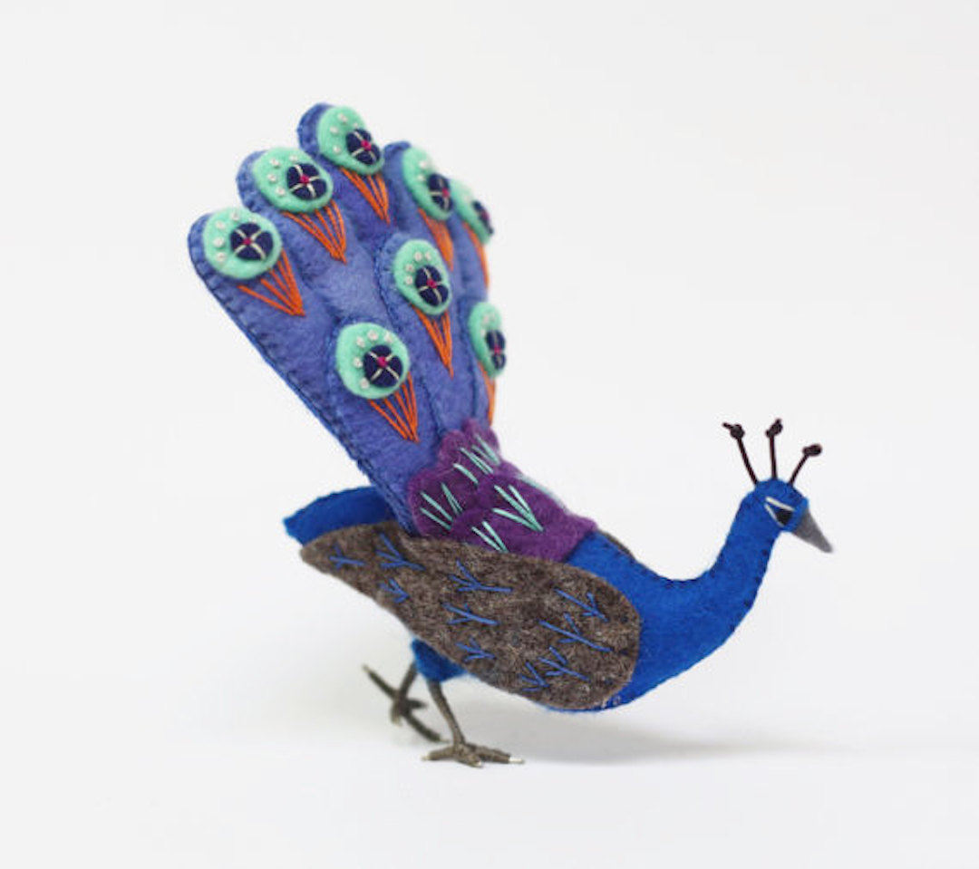 Jill Ffrench felt bird sculptures