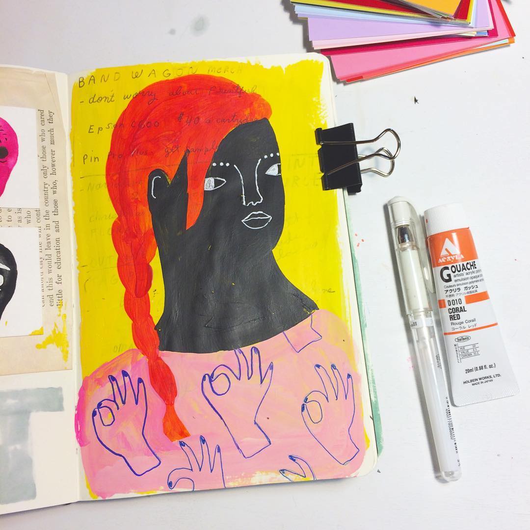 Illustrated sketchbook of Sarah Walsh