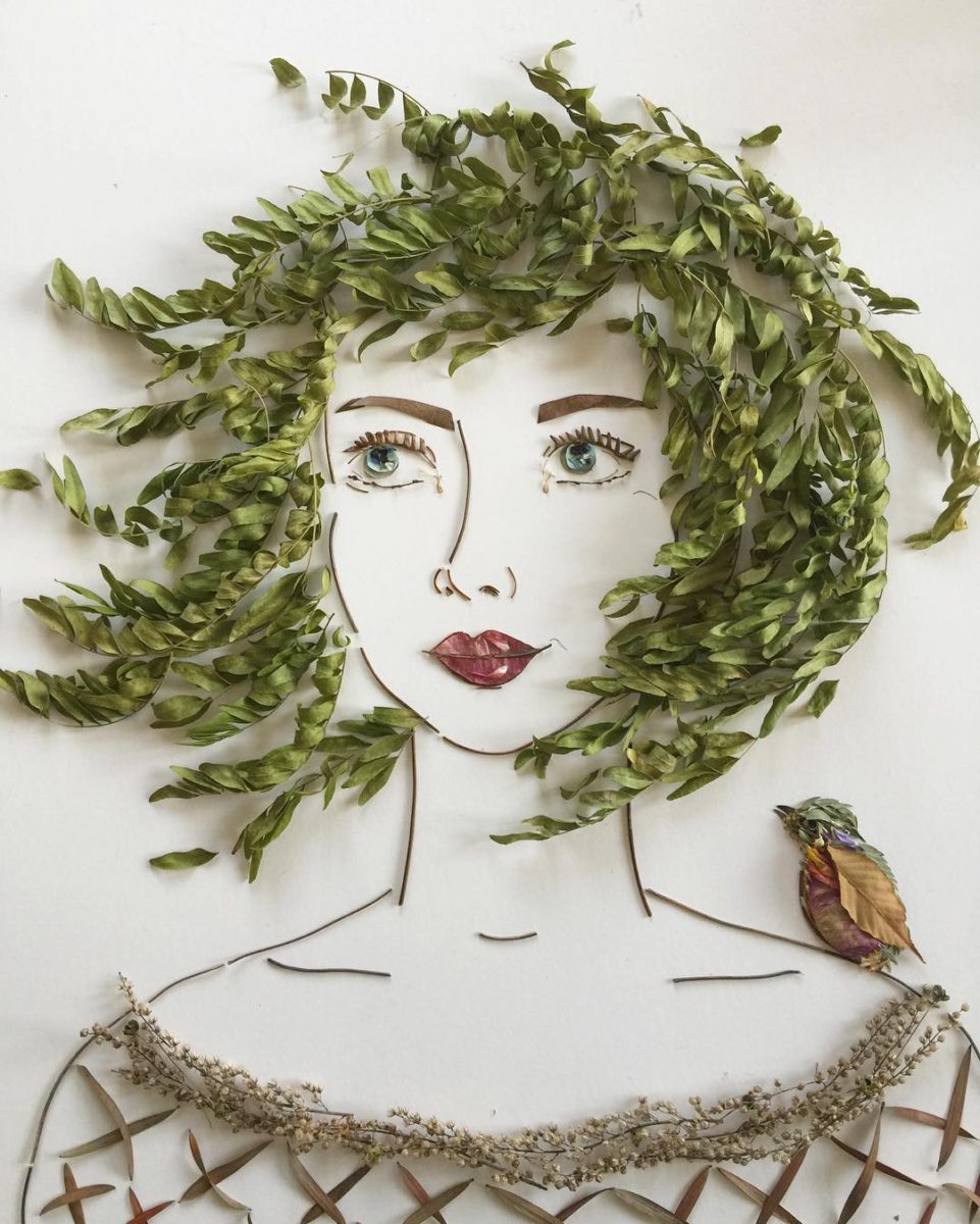 Exquisite Portraits are “Drawn” with Carefully-Arranged Flowers - Brown ...