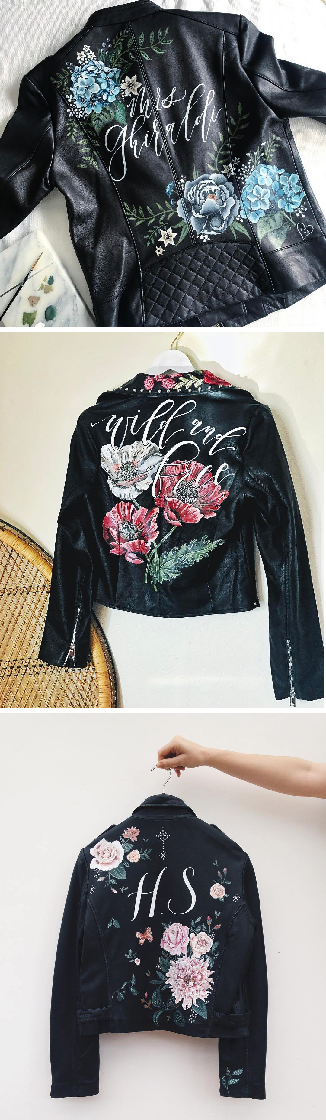 leather jacket paint