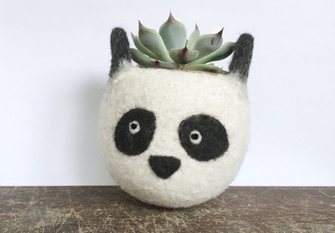 The Yarn Kitchen felted animal planters