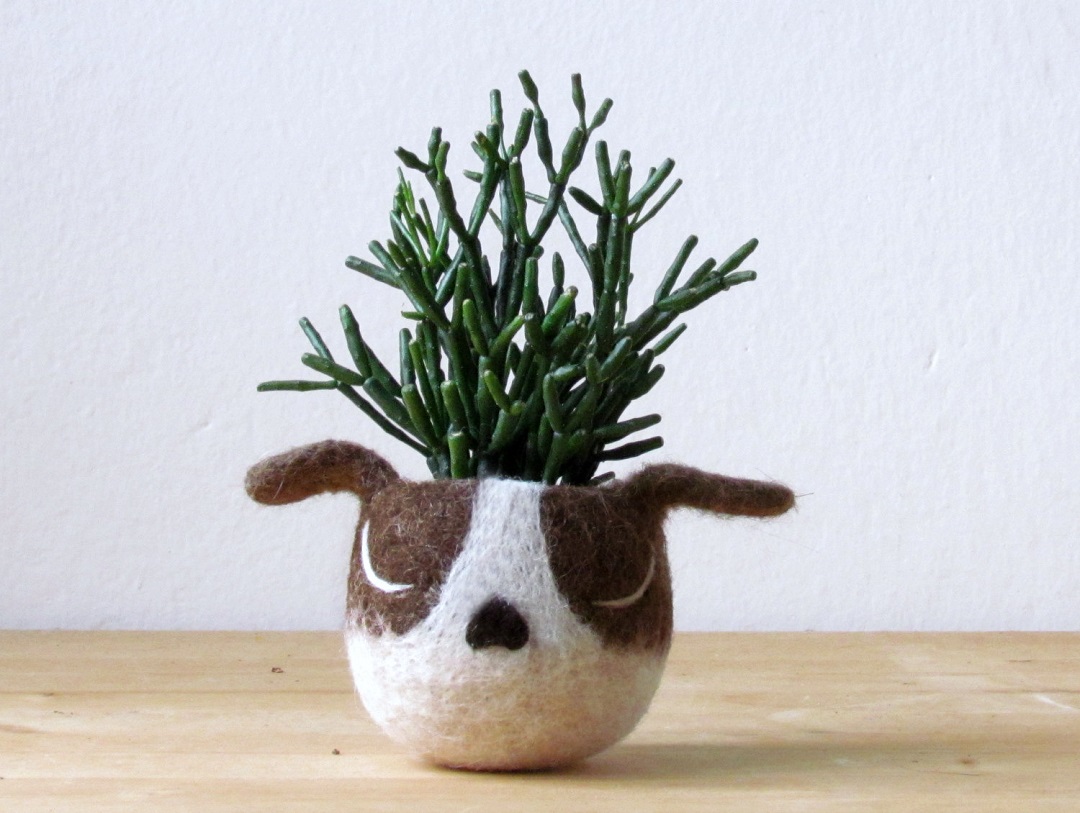 The Yarn Kitchen felted animal planters