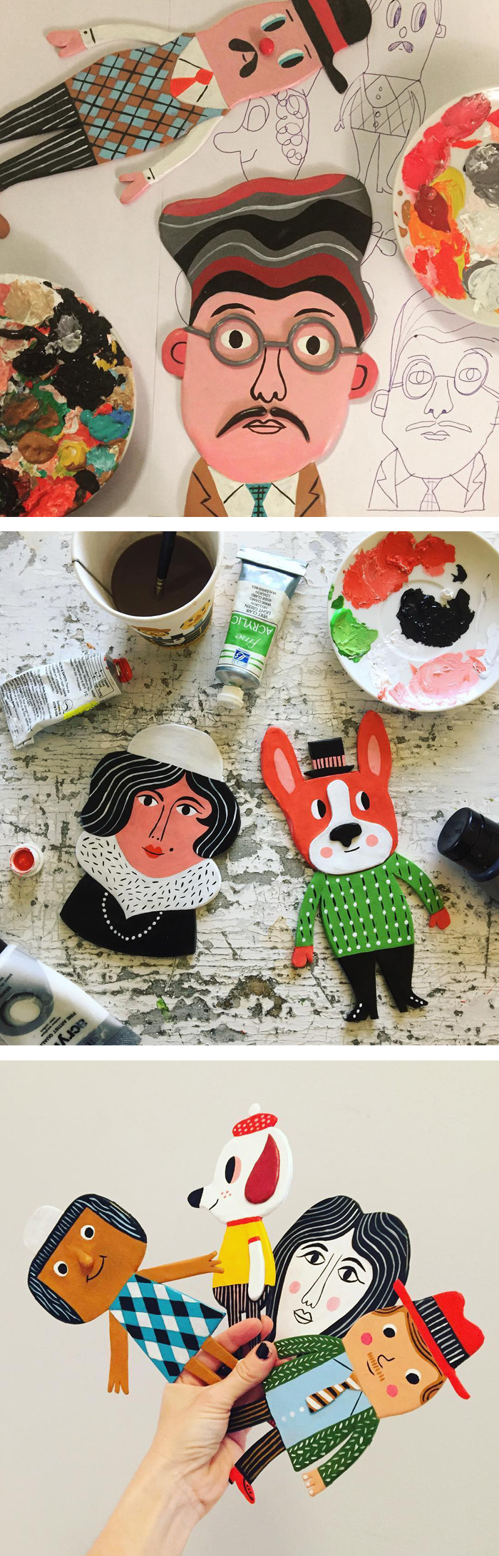 Clay figures by Ingela Arrhenius #clay #illustrationart