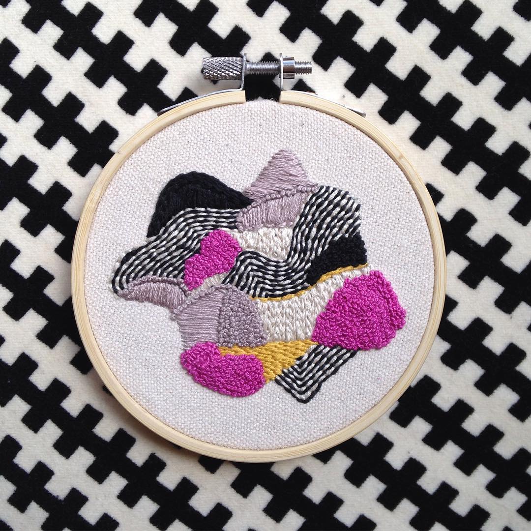 Abstract embroidery by Shea Goitia