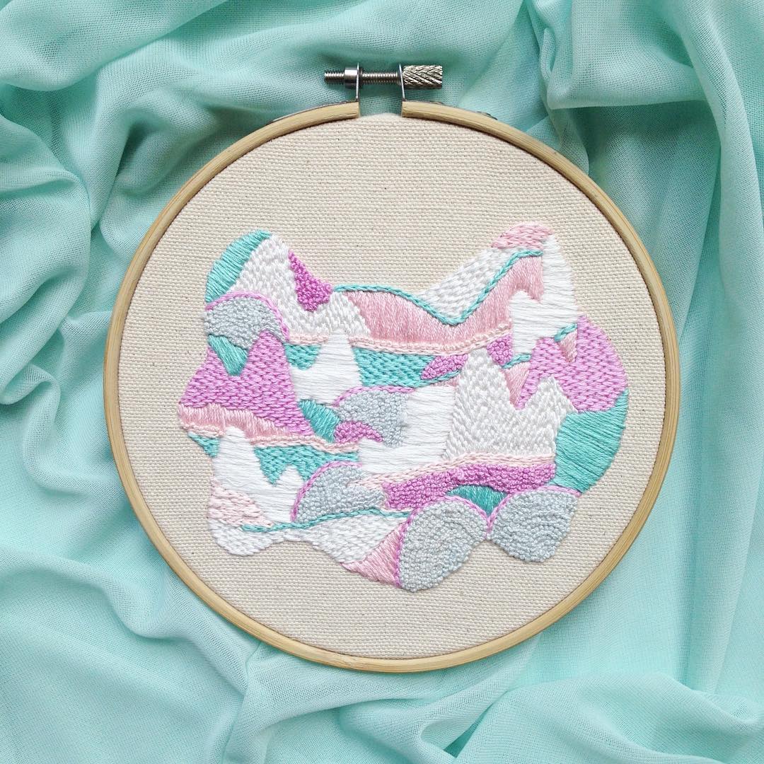 Abstract embroidery by Shea Goitia