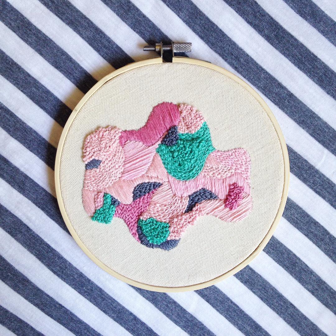 Abstract embroidery by Shea Goitia