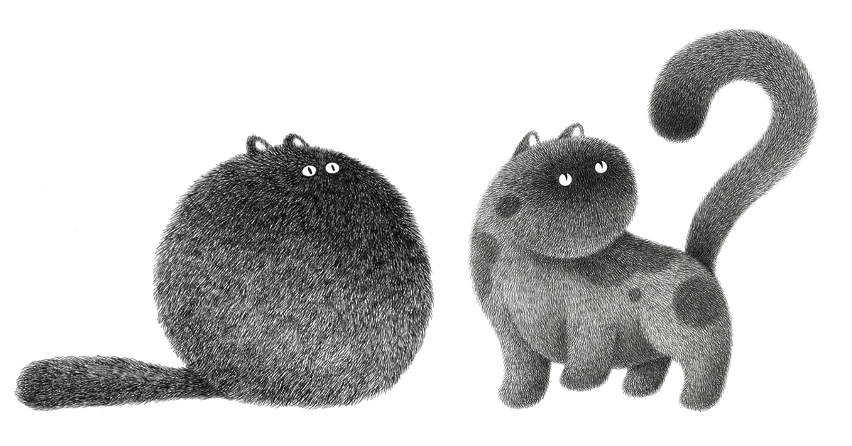 Fluffy puffy #art #cats #sketch #sketchbook  Cat sketch, Animal drawings,  Cute animal drawings