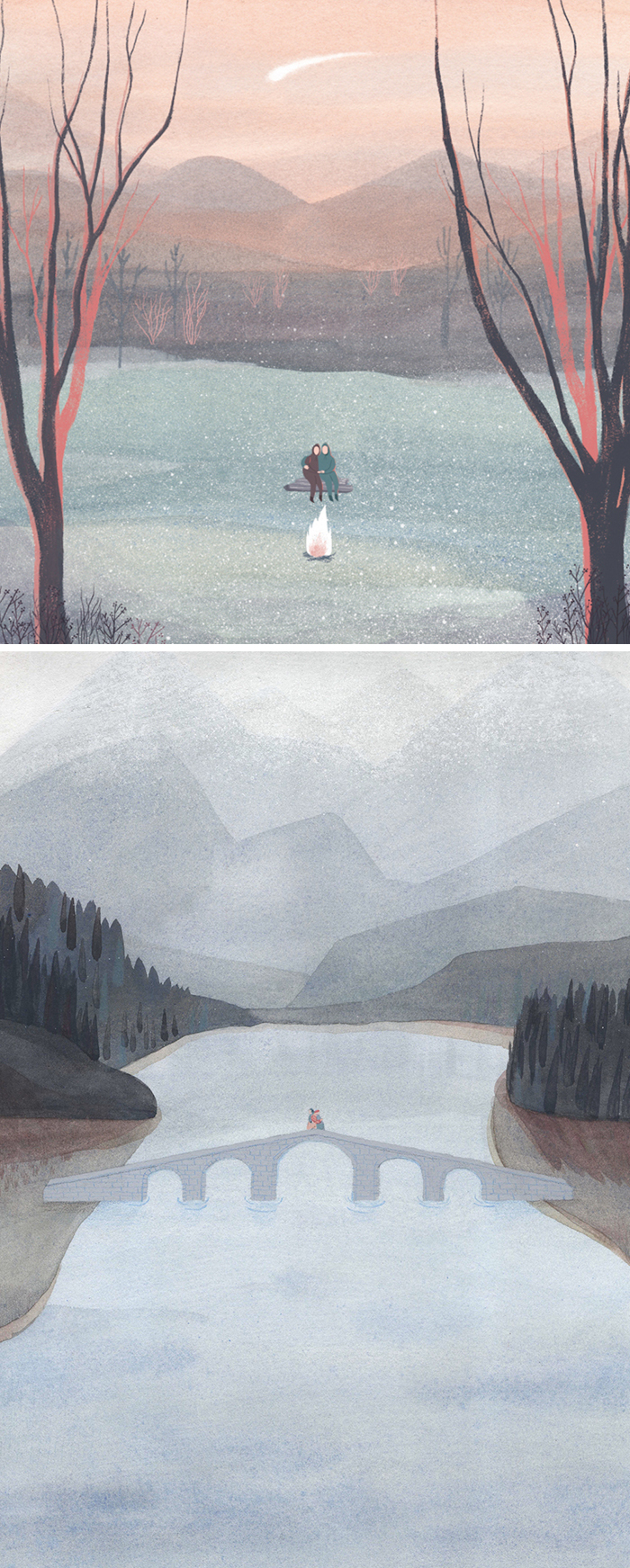 Quiet illustrations by Sandra Rilova