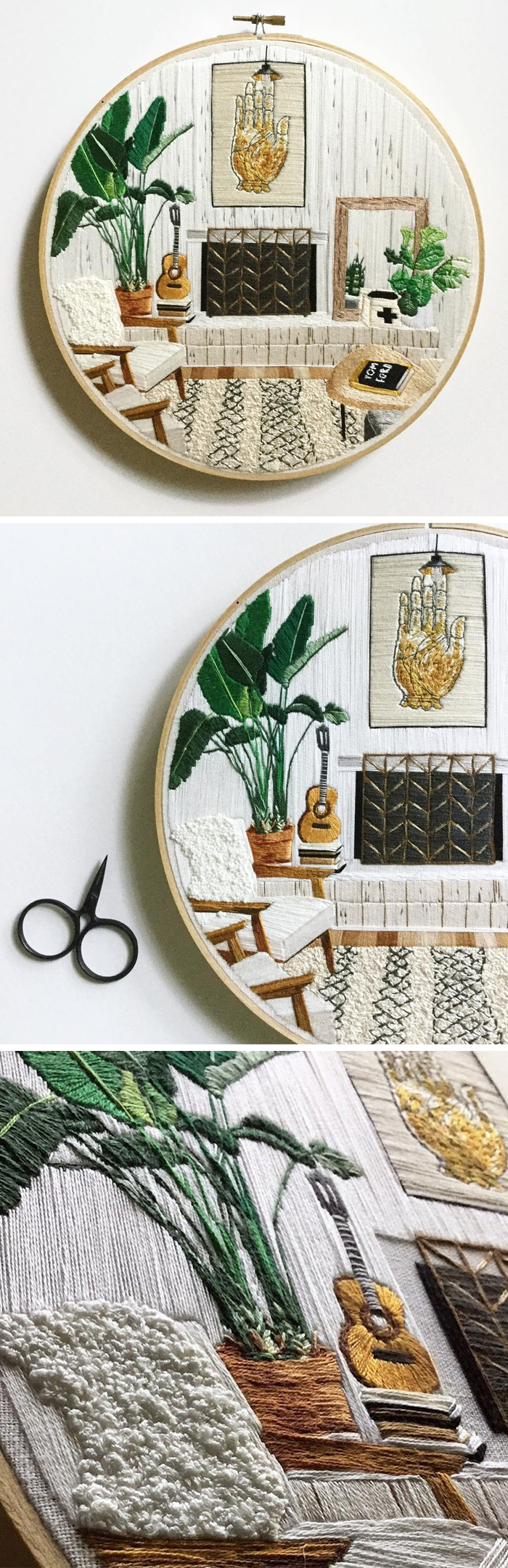 Embroidery hoop art by Desert Eclipse Studio