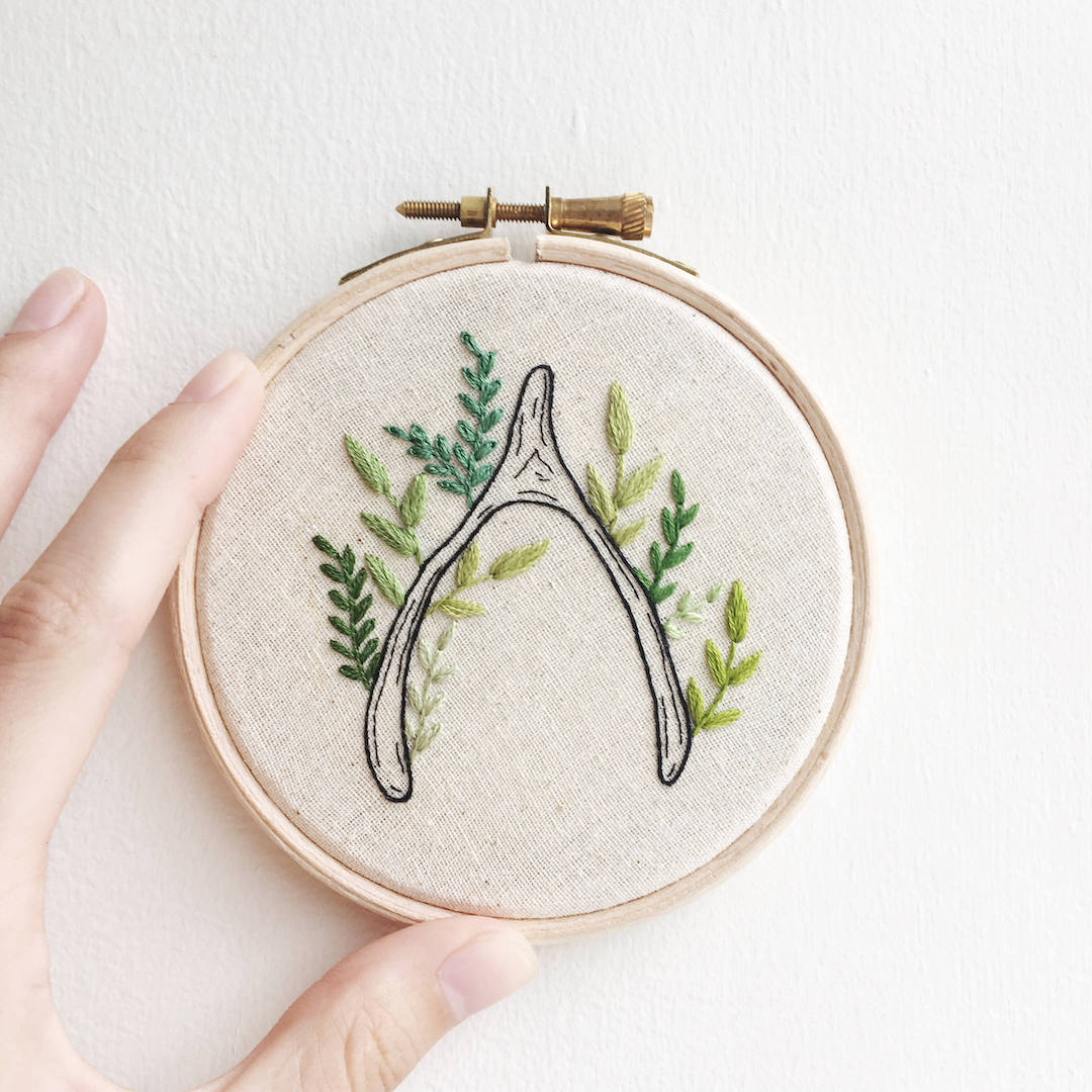 Modern hand embroidery patterns for Galentine's Day