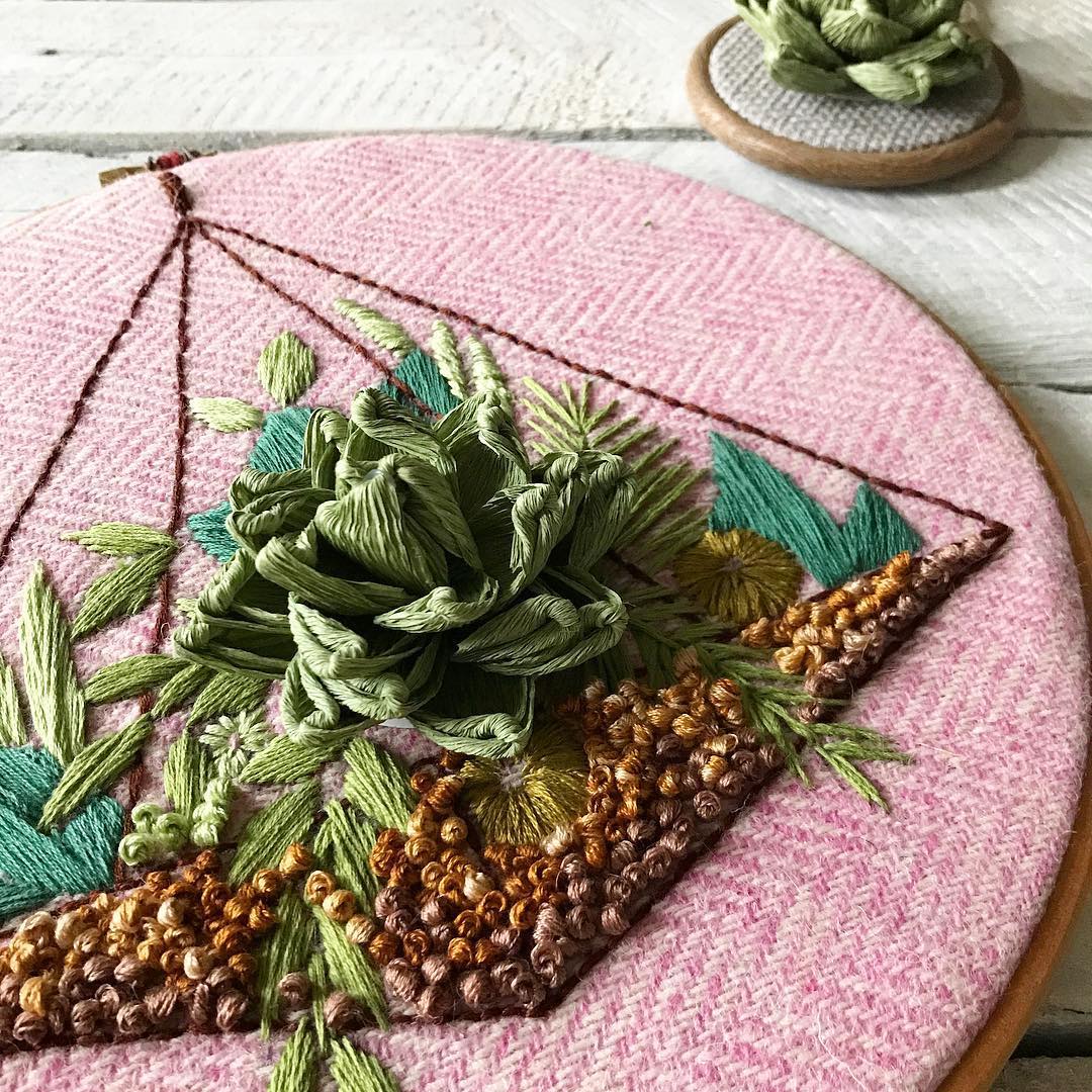 Embroidery art by Helen Wilde