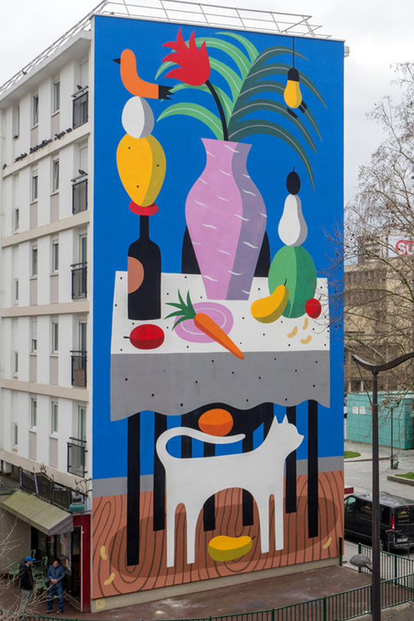 Mural painting by artist Agostino Lacurci