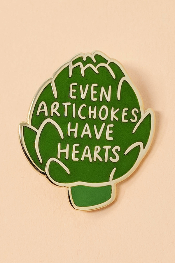 Artichoke enamel pin