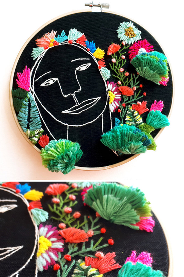 Hand embroidery by Katy Biele