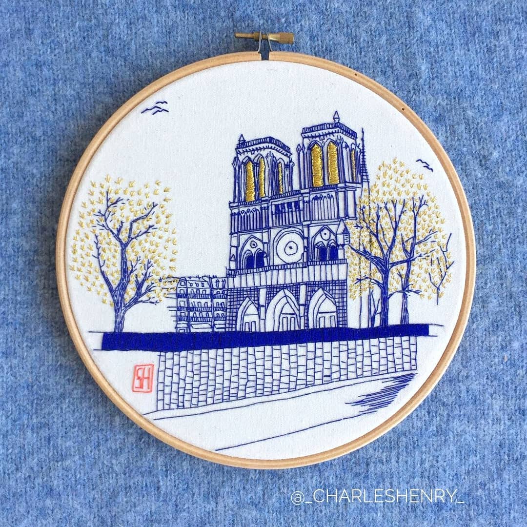 Travel embroidery by Charles Henry