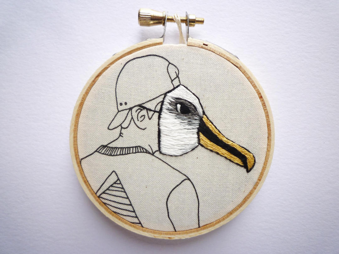 Embroidery art by Amy Jones