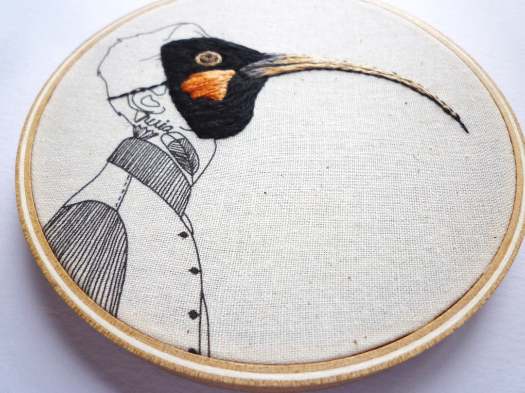 Embroidery art by Amy Jones