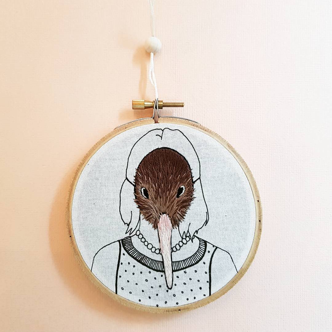 Embroidery art by Amy Jones