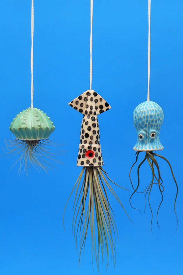 Ceramic air plant holder by Cindy Searles