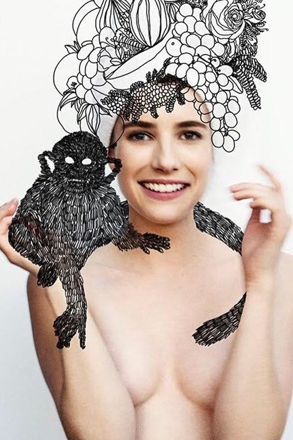 Vector doodles on fashion photos by Dr. Propolus