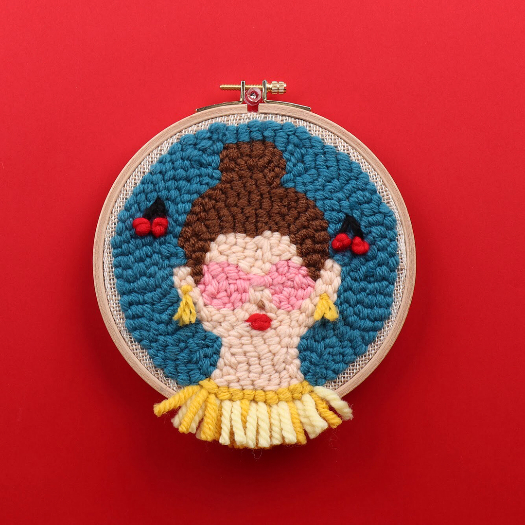 Playful Punch Needle Embroidery Uses Strand of Yarn in Fun Ways