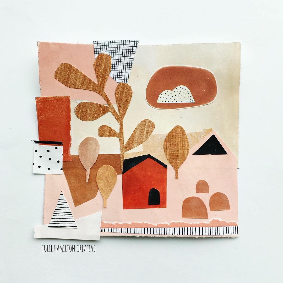 Julie Hamilton's 100 day project explores cut paper collage