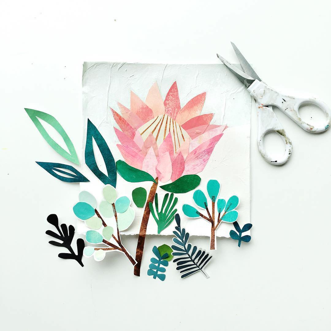 Julie Hamilton's 100 day project explores cut paper collage