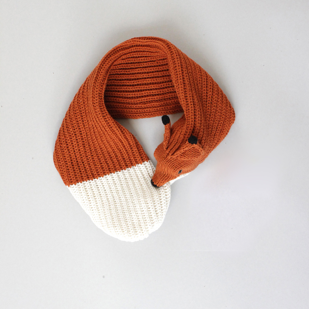 Fox scarf knitting pattern 