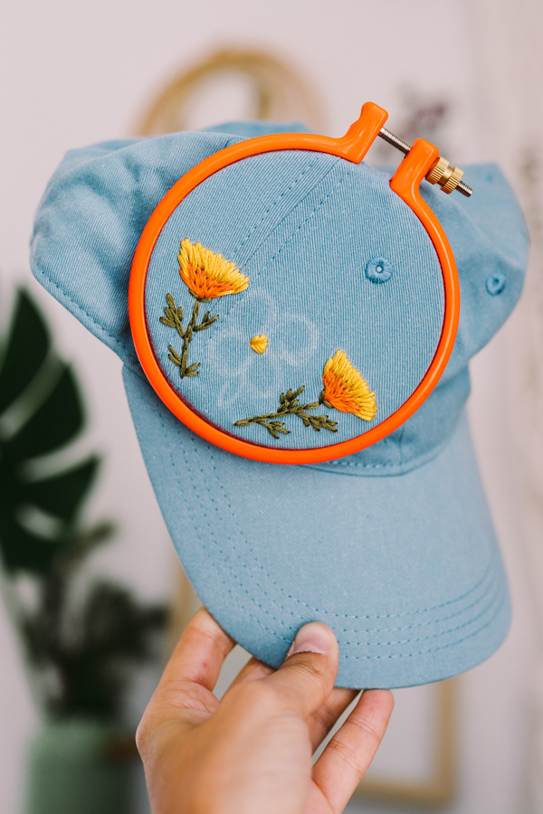 Custom embroidered hats by Lexi Mire