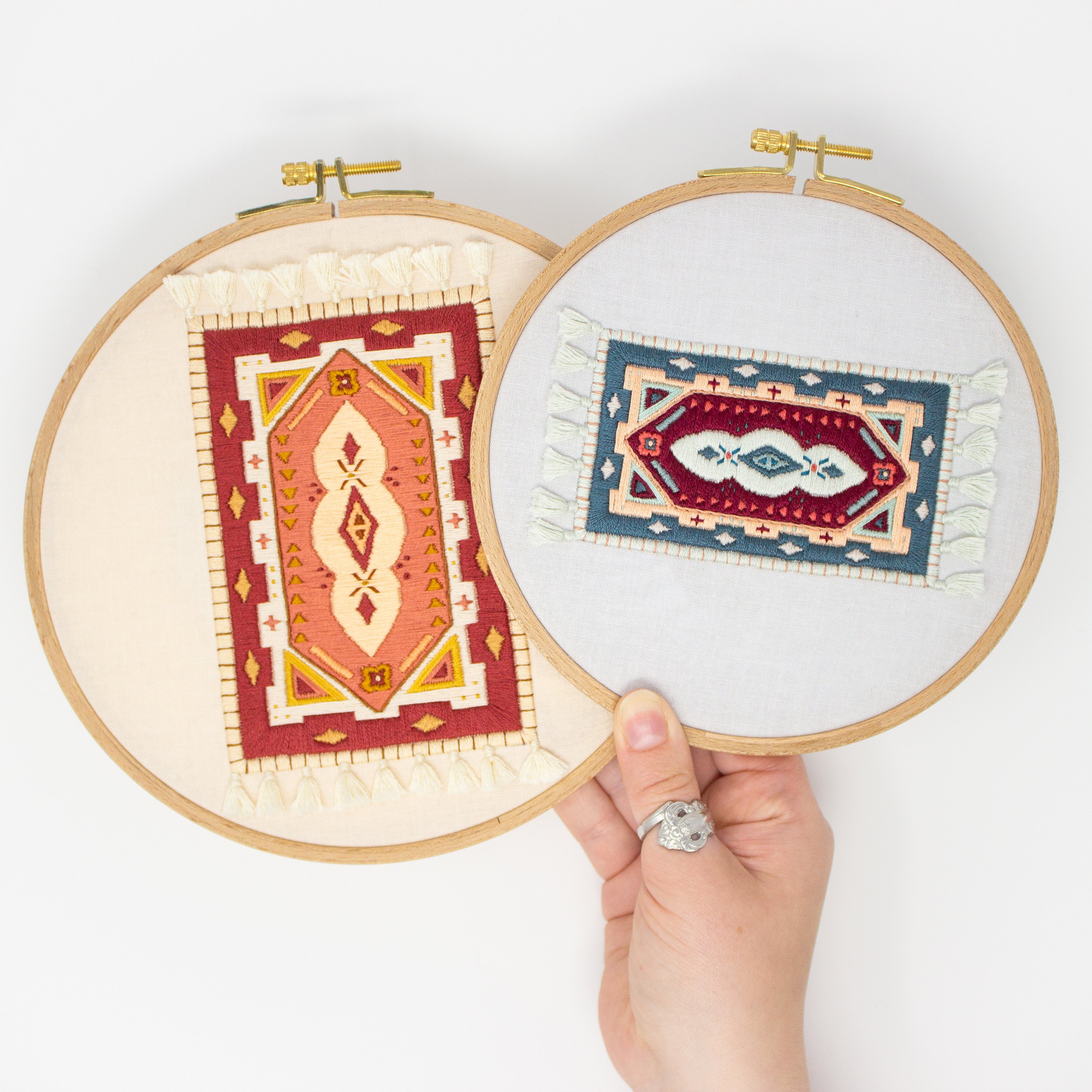 Rug embroidery pattern by Lark Rising