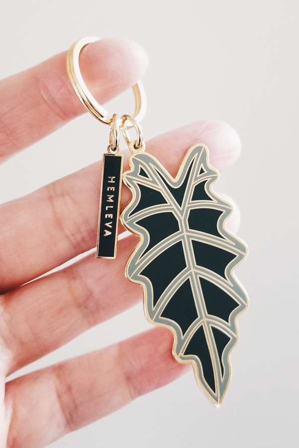 Alocasia 'Polly' keychain by Hemleva