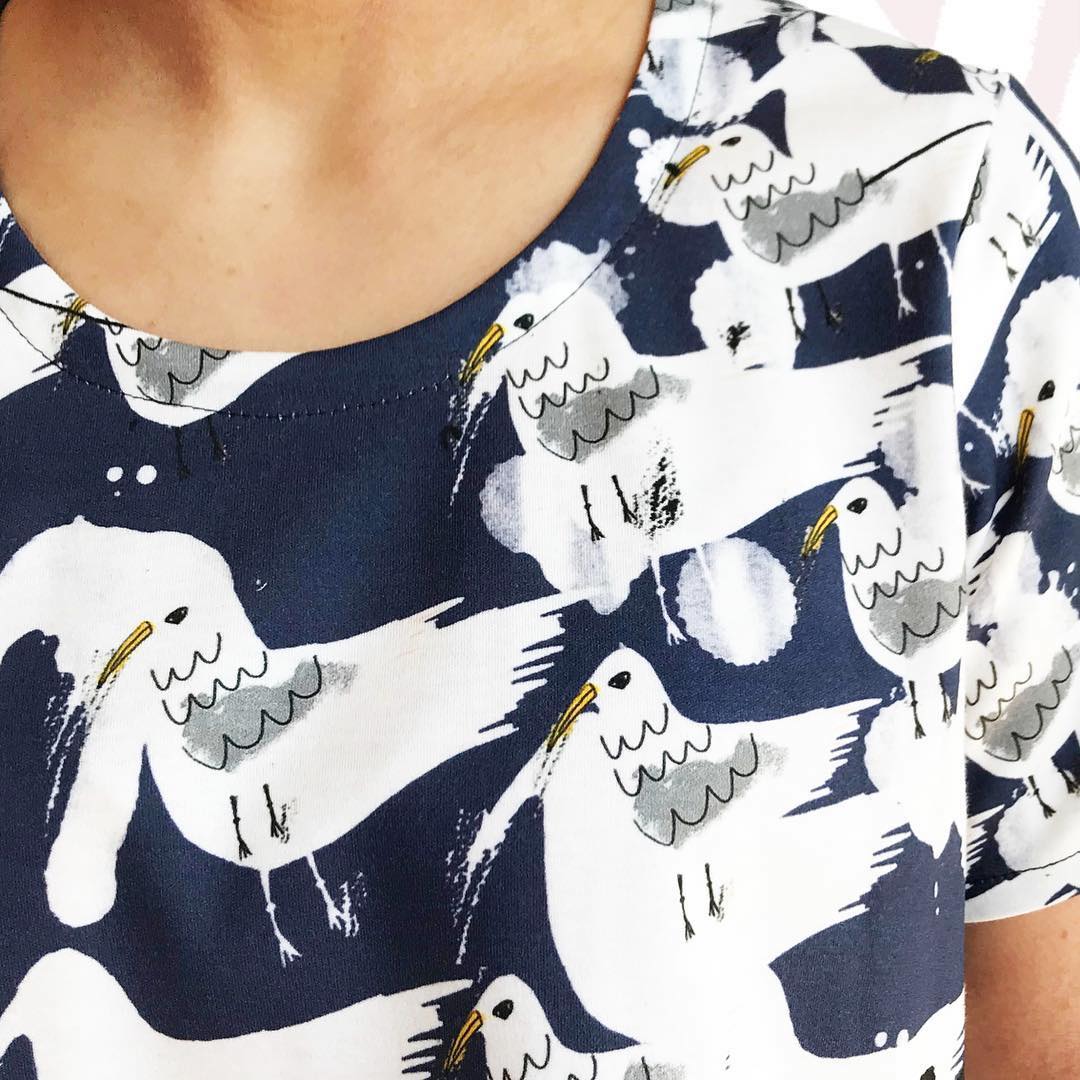 Sea gull t-shirt dress by Doops Design