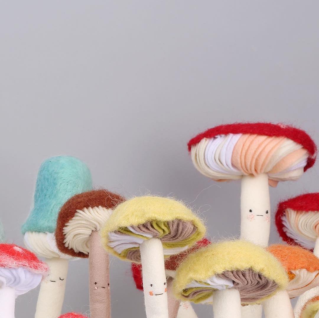 Plush mushrooms by Cat Rabbit