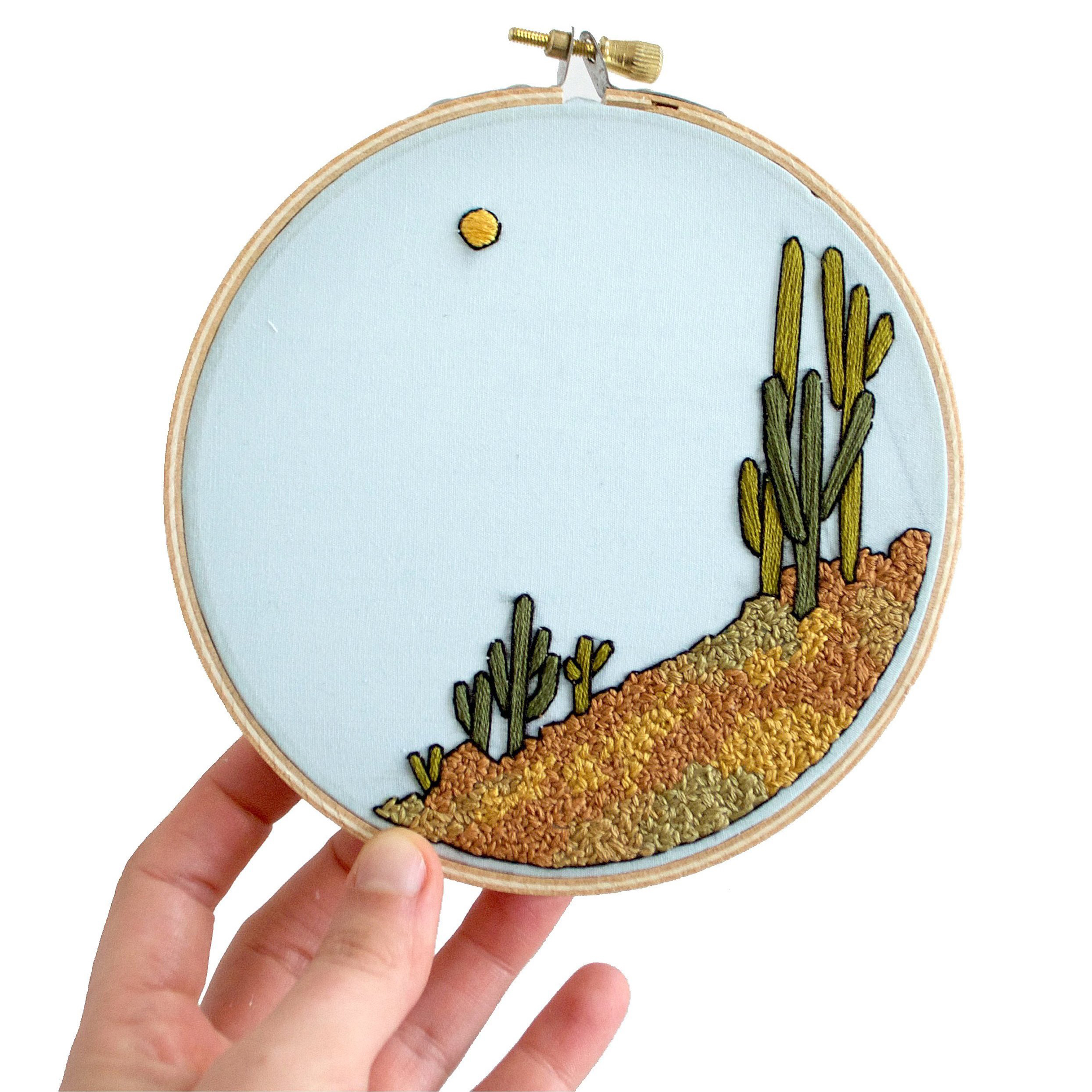 Contemporary hand embroidery pattern by Sarah K. Benning