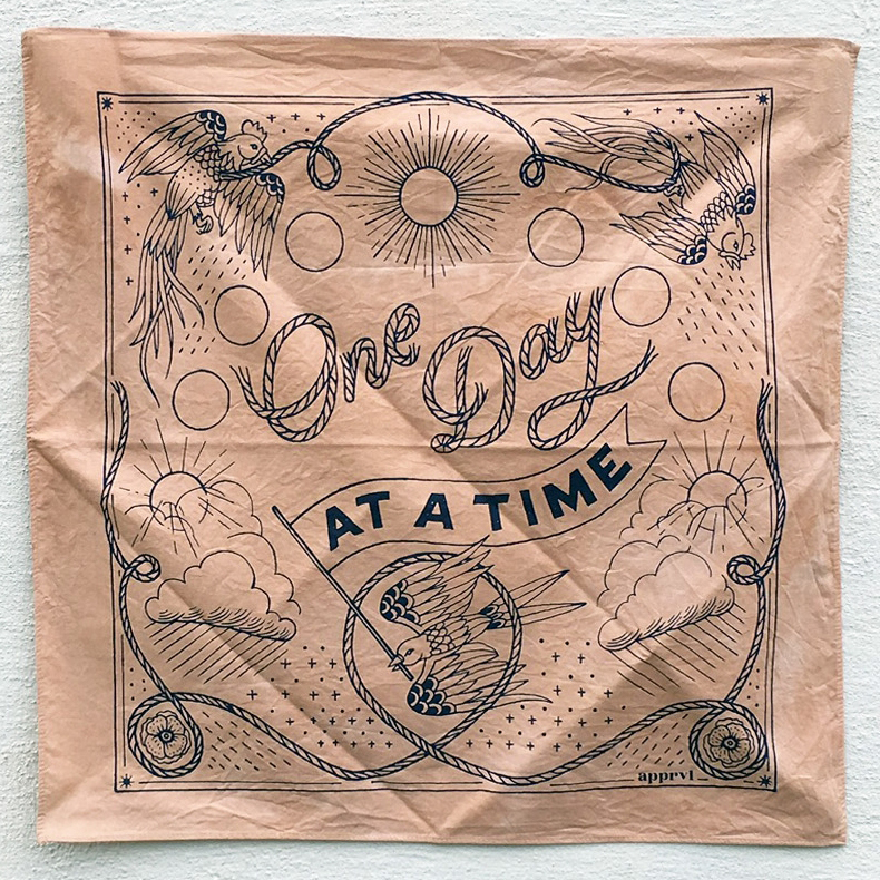 "One Day at a Time" bandana