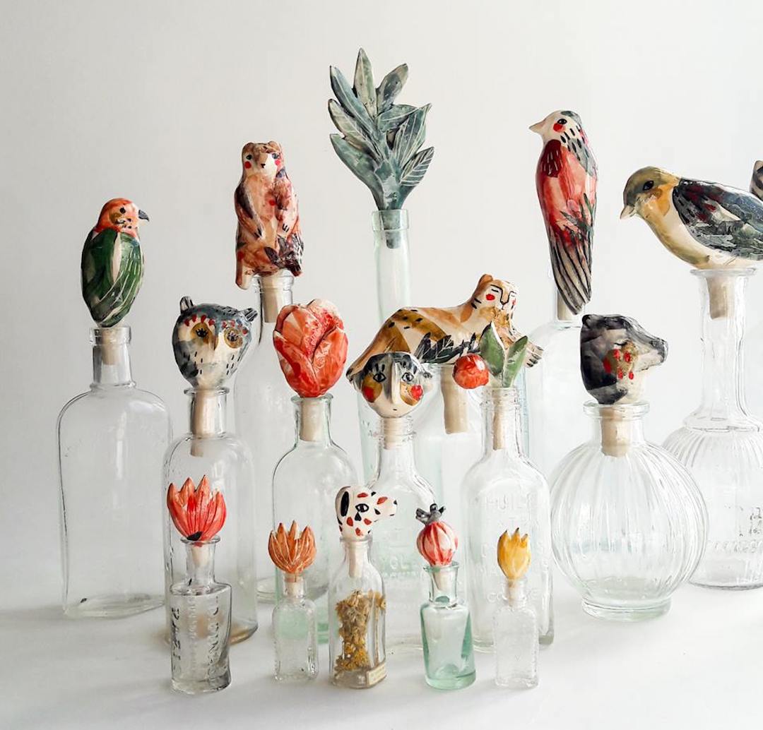 Watercolor ceramics by Elise Lefebvre