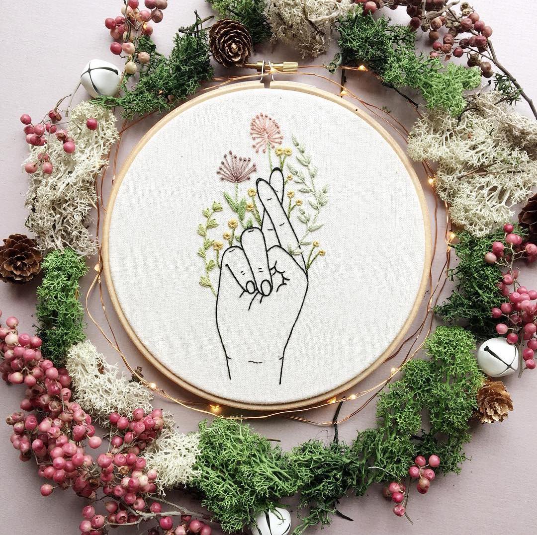 Hand embroidery kit