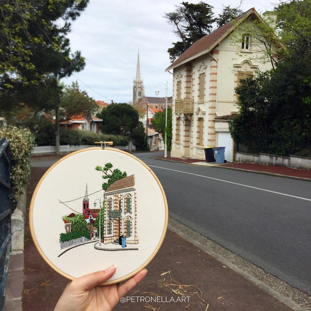 Hand embroidery pattern by Le Kadre