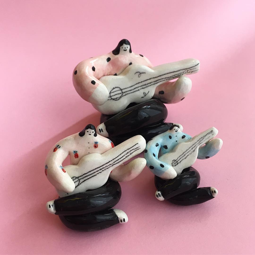 Ceramic characters by Milo Hachim