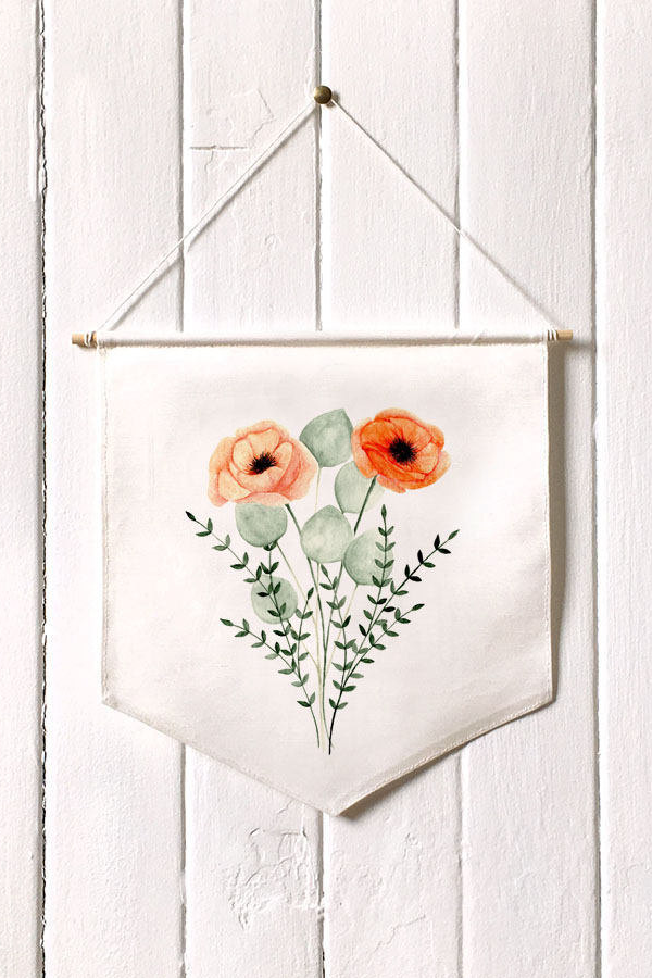 Poppy wall hanging 