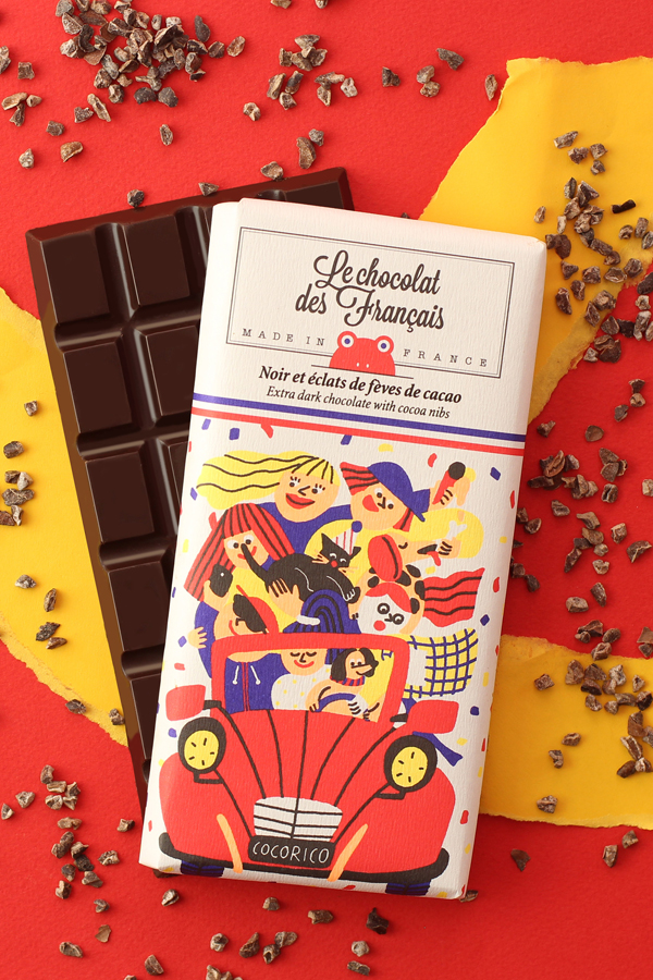 Illustrated packaging for chocolate bars