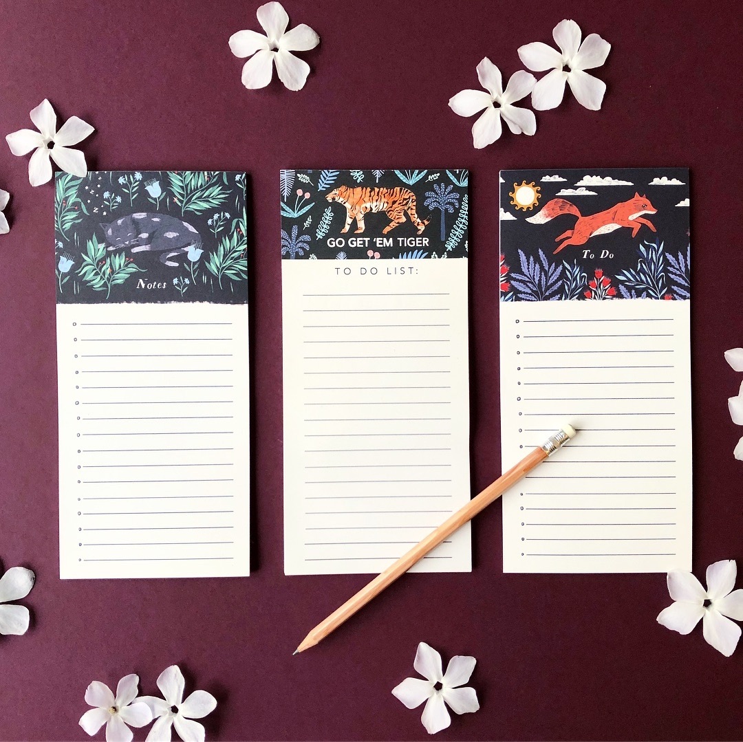 Illustrated note pads